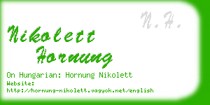 nikolett hornung business card